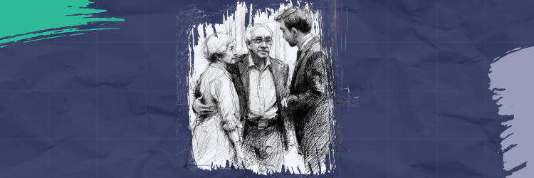 Estate planning attorney consulting with a couple — the moment after signing when asking for a Google review is most effective